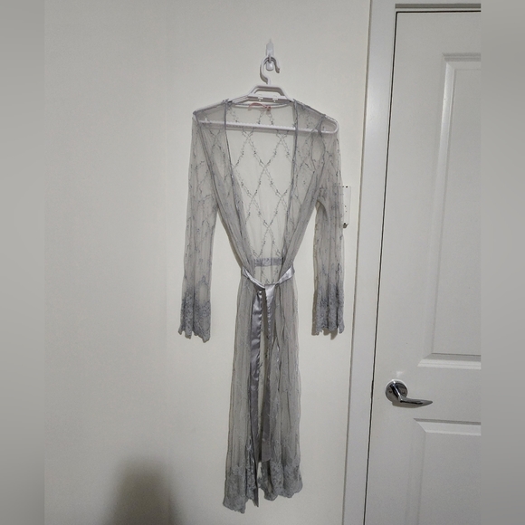La Vie En Rose Sheer Kimono Robe XS/S - Picture 1 of 4